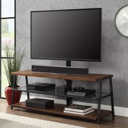 Mainstays Arris 3-in-1 TV Stand for TVs up to 70", Canyon Walnut