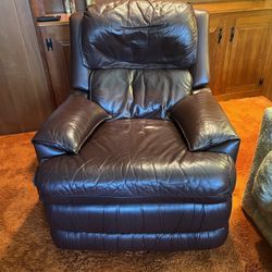 Vintage Leather Recliner By Charles Harland