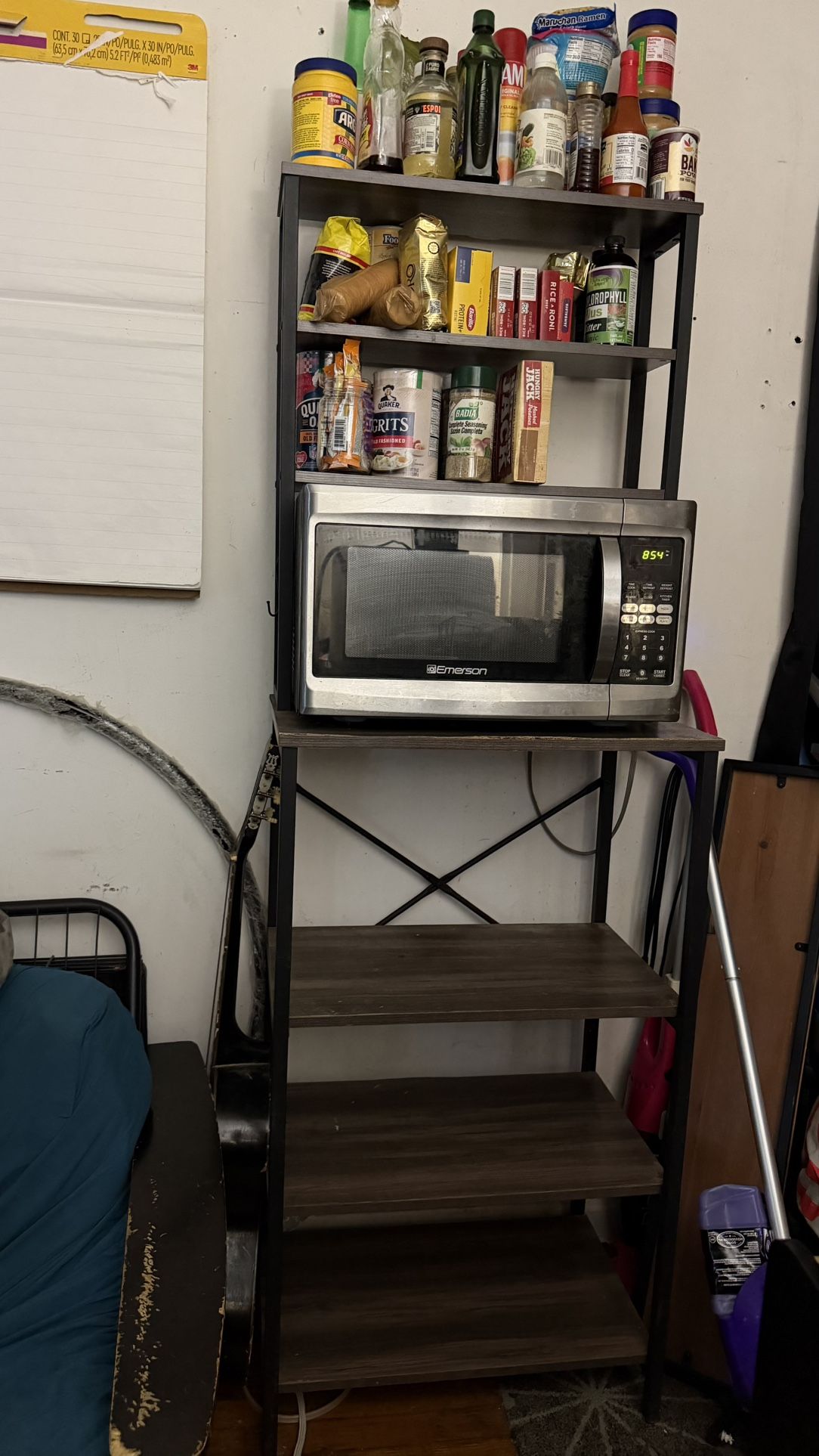 amosic industrial kitchen baker’s rack with storage shelves