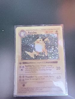 Raichu Holo Pokémon Card Base Set