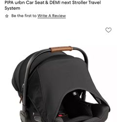 Nuna PIPA urbn Car Seat & DEMI next Stroller Travel System - Brand New In Box/sealed