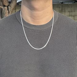 Silver Cuban link Chain 24”