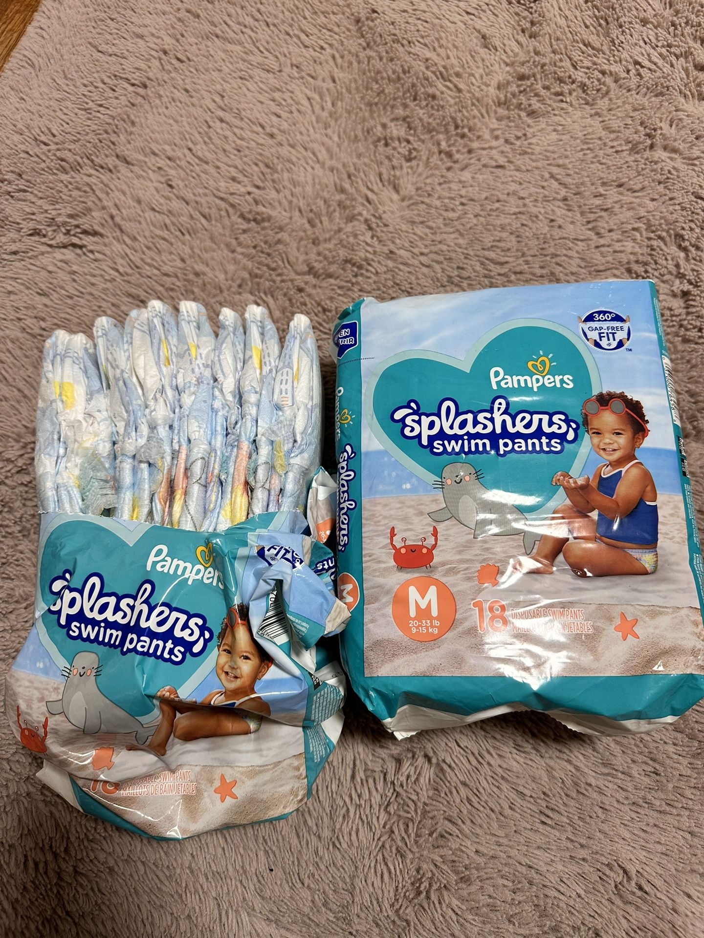 Pampers Splashers Swim Pants Size M 