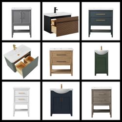 20" to 30" Solid Wood Bathroom Vanity Cabinet Available Starting at $195