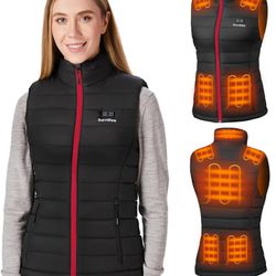 Heated Vest for Women with 14000mAh 7.4V Battery Pack Included，Warming Women's Heated Vest Electric Heating Vest Rechargeable
