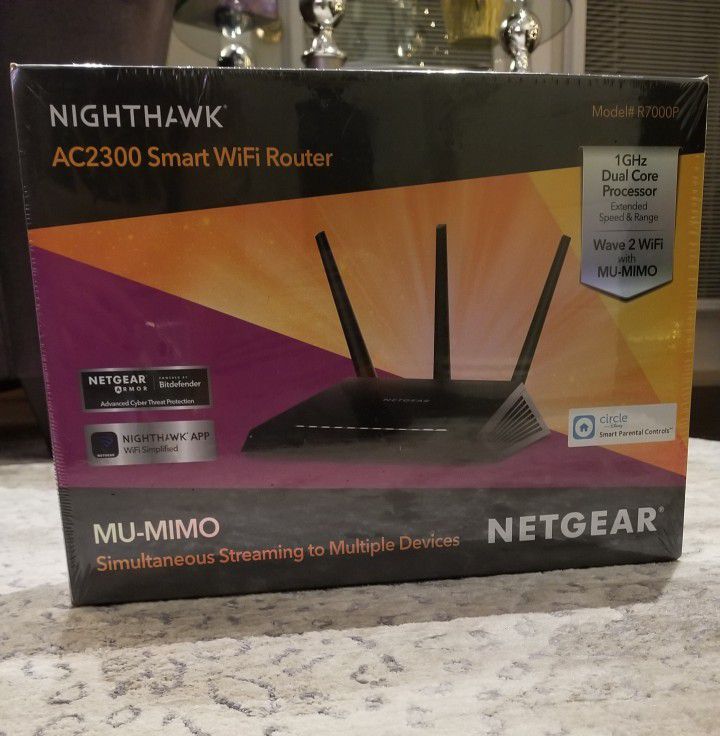 Unopened - Netgear Nighthawk AC2300 R7000P Smart WiFi Router