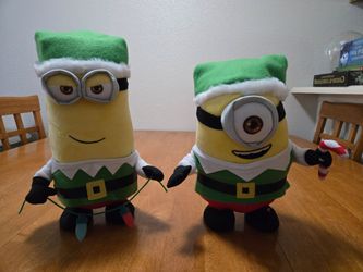 Despicable Me Minion Christmas Elf Plush Set of 2