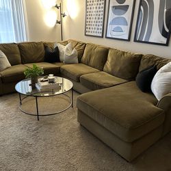 Large Brown/tan Sectional Couch