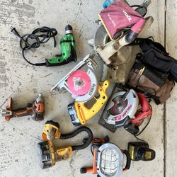 Tool Lot, Chop Saw, Cordless Circular Saw And More