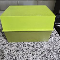 Vintage Betty Crocker Recipe Box Avocado Green 