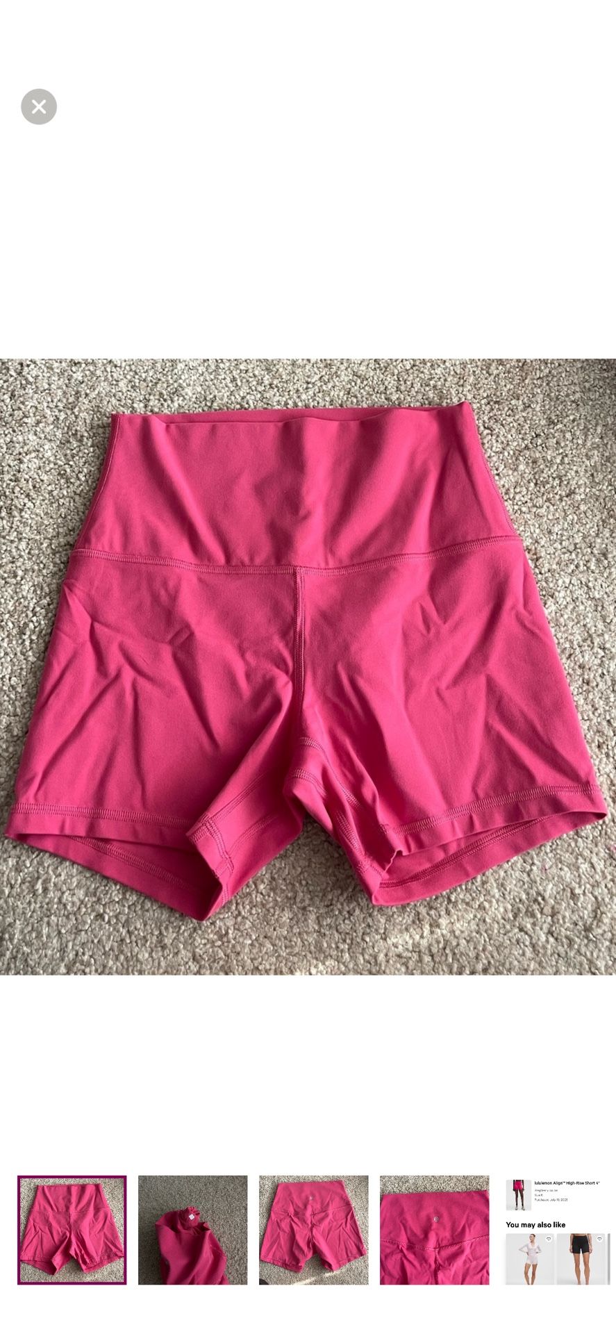 lululemon align high rise shorts 4”