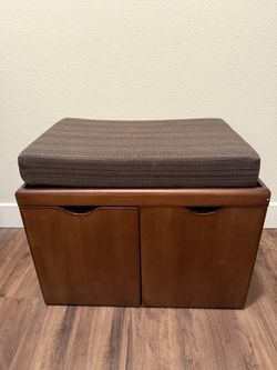 Wooden Shoe Rack with Cushion Seat