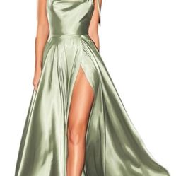 Sage Prom Dress - Small