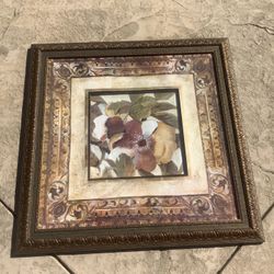 Flower Art Framed 32.5x32.5