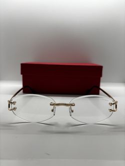 Luxury Rimless Oval Designer Sunglasses – 4 Lens Styles (Gold/Brown, Black, Gradient, Clear)