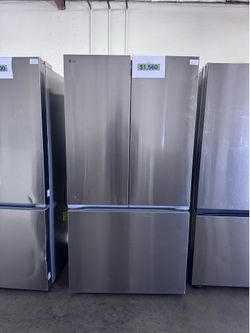🔥 Brand New LG 32cu French Door Fridge Stainless Steel — Selling ASAP | 50% OFF