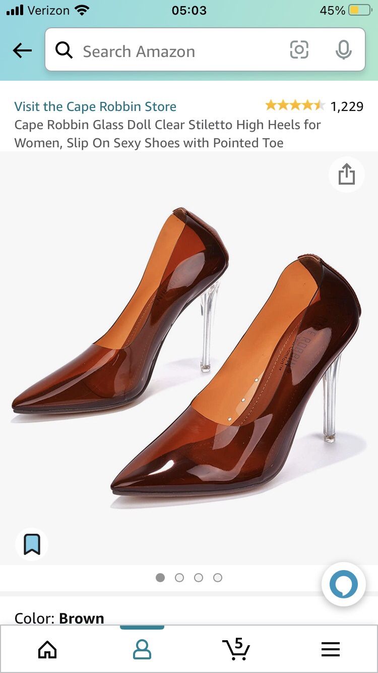 Brown Jelly Heels