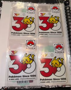 Pokémon 30th Anniversary B Side Label Stickers