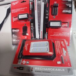 Milwaukee headlamps and magnetic light rechargeable