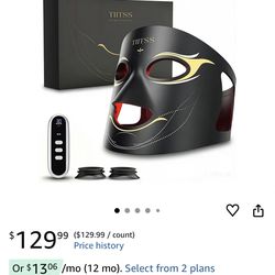 LED Red Light Therapy Face Mask NEW w/ Remote