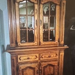 German Antique China Cabinet 