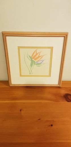 Bird Of Paradise Oil Painting Signed