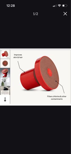 Red Jolie Filtered Showerhead with new unopened filter