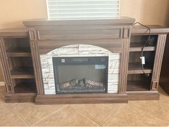 Fireplace tv stand