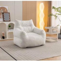 Large Size Teddy Fabric Bean Bag Chair Lazy Sofa Sponge filling