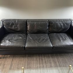 Black Leather Sofa