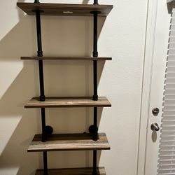 Wall Mounted Industrial Bookcase