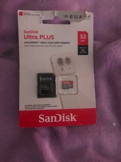 San disk ultra plus microSDHC card with adapter