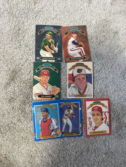 80s-90s Donruss Diamond kings baseball cards.