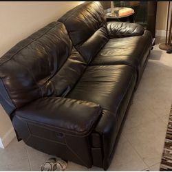 Reclining Leather Sofa