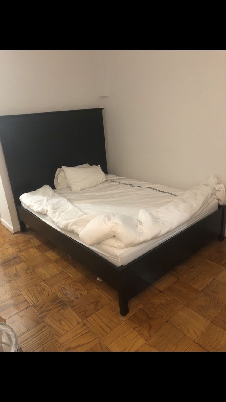 Queen bed frame with headboard/ UNTIL SUNDAY NIGHT