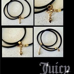 Juicy Couture leather wrap around bracelet 