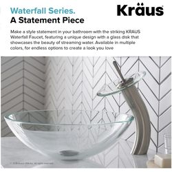 Kraus Waterfall Vessel Bathroom Faucets