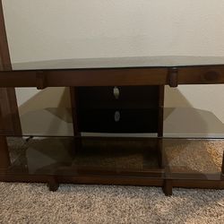 Wood Glass Tv Stand 