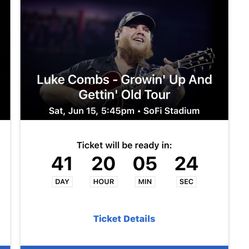 Luke Combs Tickets Sofi Stadium June 15