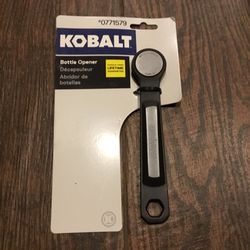 Kobalt  Bottle Cap Wrench #771579 Black Matte/Brushed Chrome Manual Handheld Bottle Opener