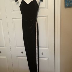 Black Velvet Maxi Dress