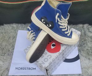 CHUCKS 70 CDG HIGH BLUE  ( size 8 women , 6  men )
