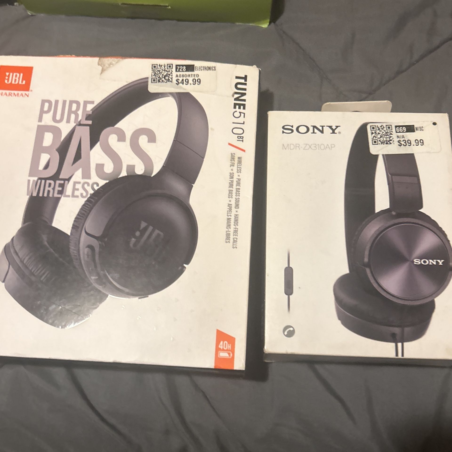 Jvc And Sony Head Phones