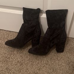 Black Velvet Boots