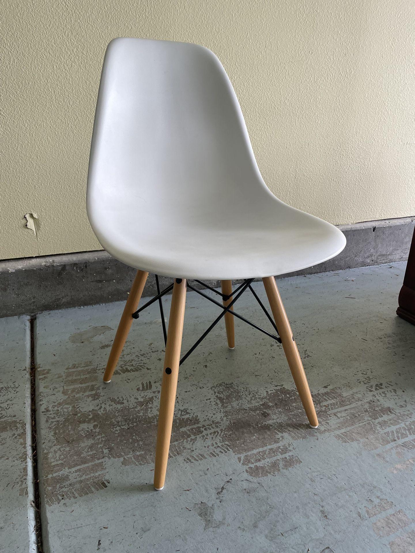 Plastic Chairs Mid Century Modern White Chair Eames For Herman
