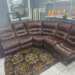 Leather Sectional 