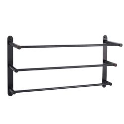 24 in. 3-Tier Wall Mounted Stainless Steel Towel Rack with Mounting Hardware