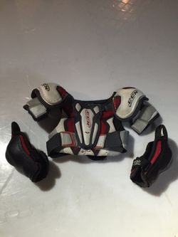 CCM shoulder pads and elbow pads