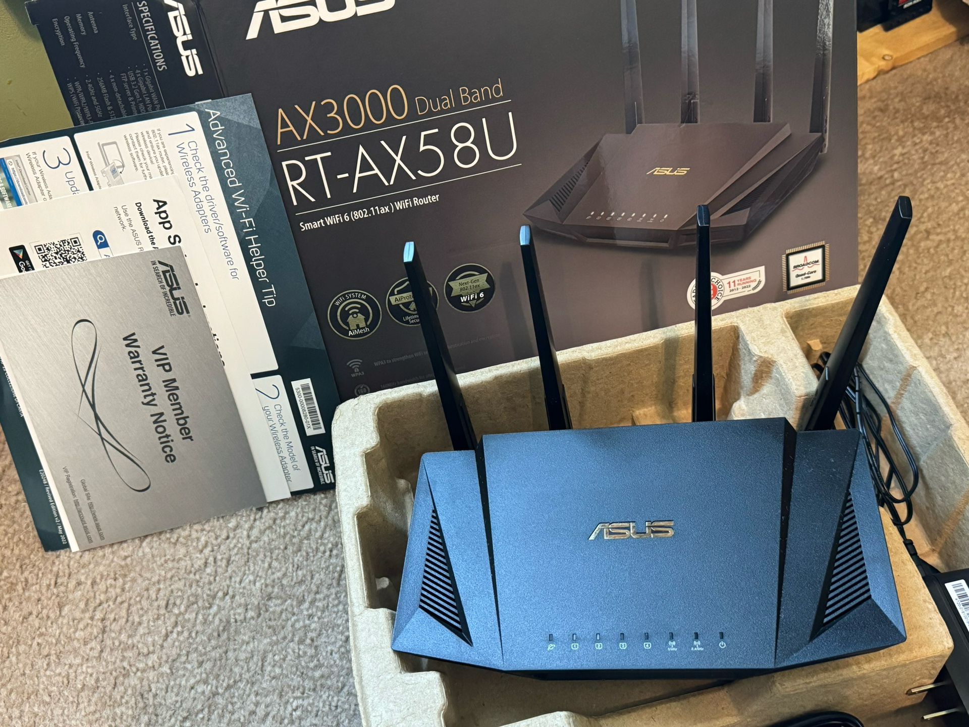 Asus RT-AX58U Smart WiFi 6 Router