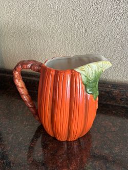 Ceramic Pumpkin Pitcher